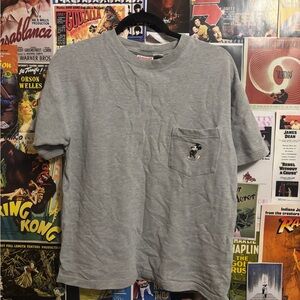 Classic Gray Short Sleeve Tee with Iconic Character